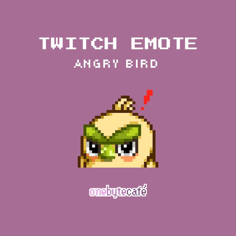 Cute Angry Bird Emote for Twitch, Pixel Art Badges, Pocket Monster ...