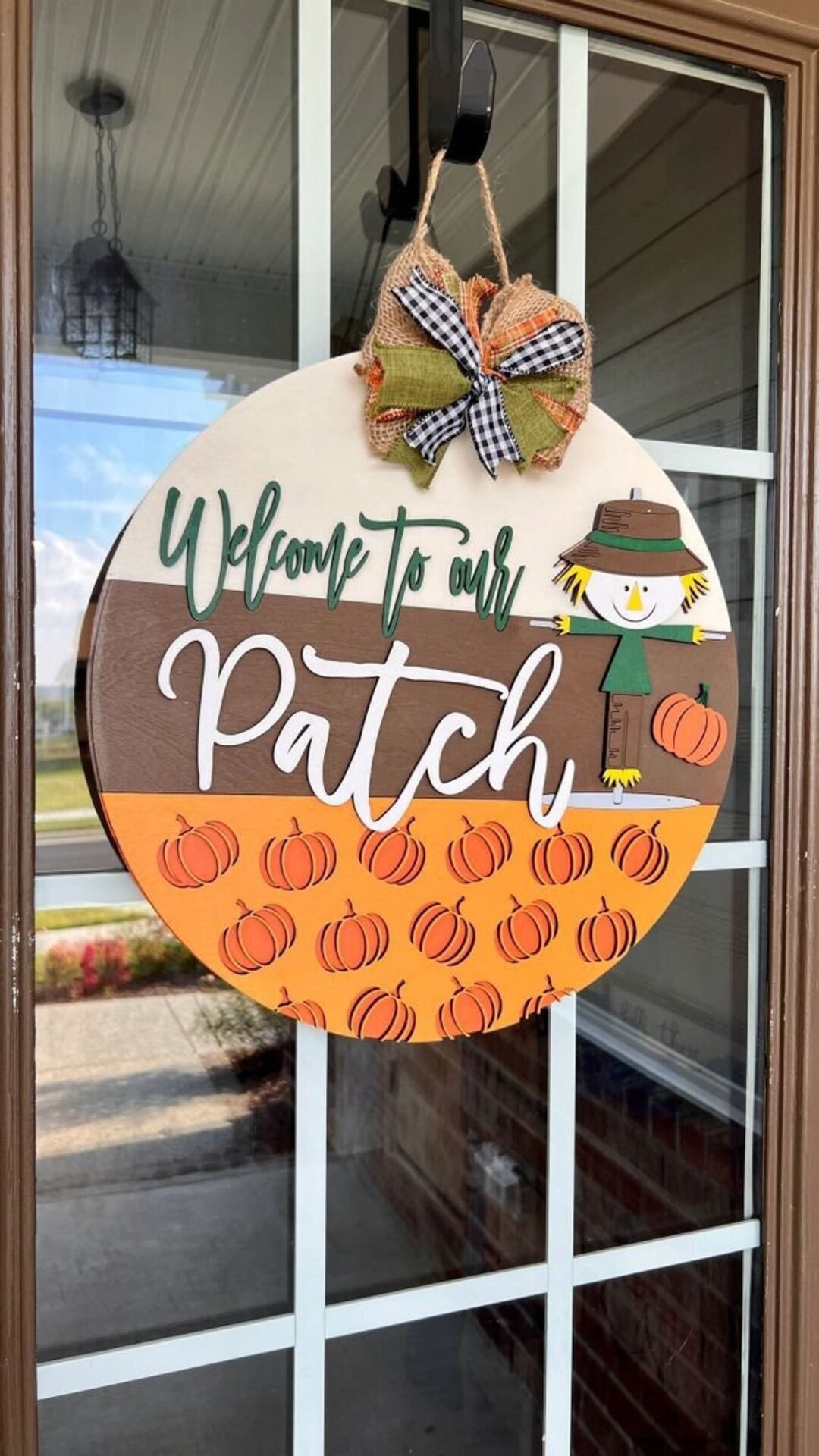 Handmade Fall Door Hanger: Welcome to Our Patch 3D Wood Sign - Etsy