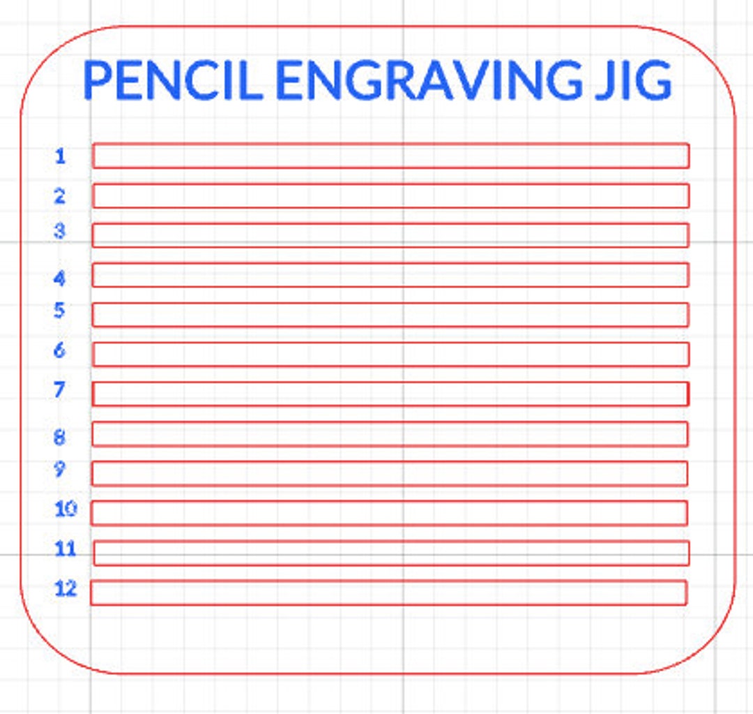 Ticonderoga Pencil Engraving JIG for Xtool Creative Space .XCS Etsy