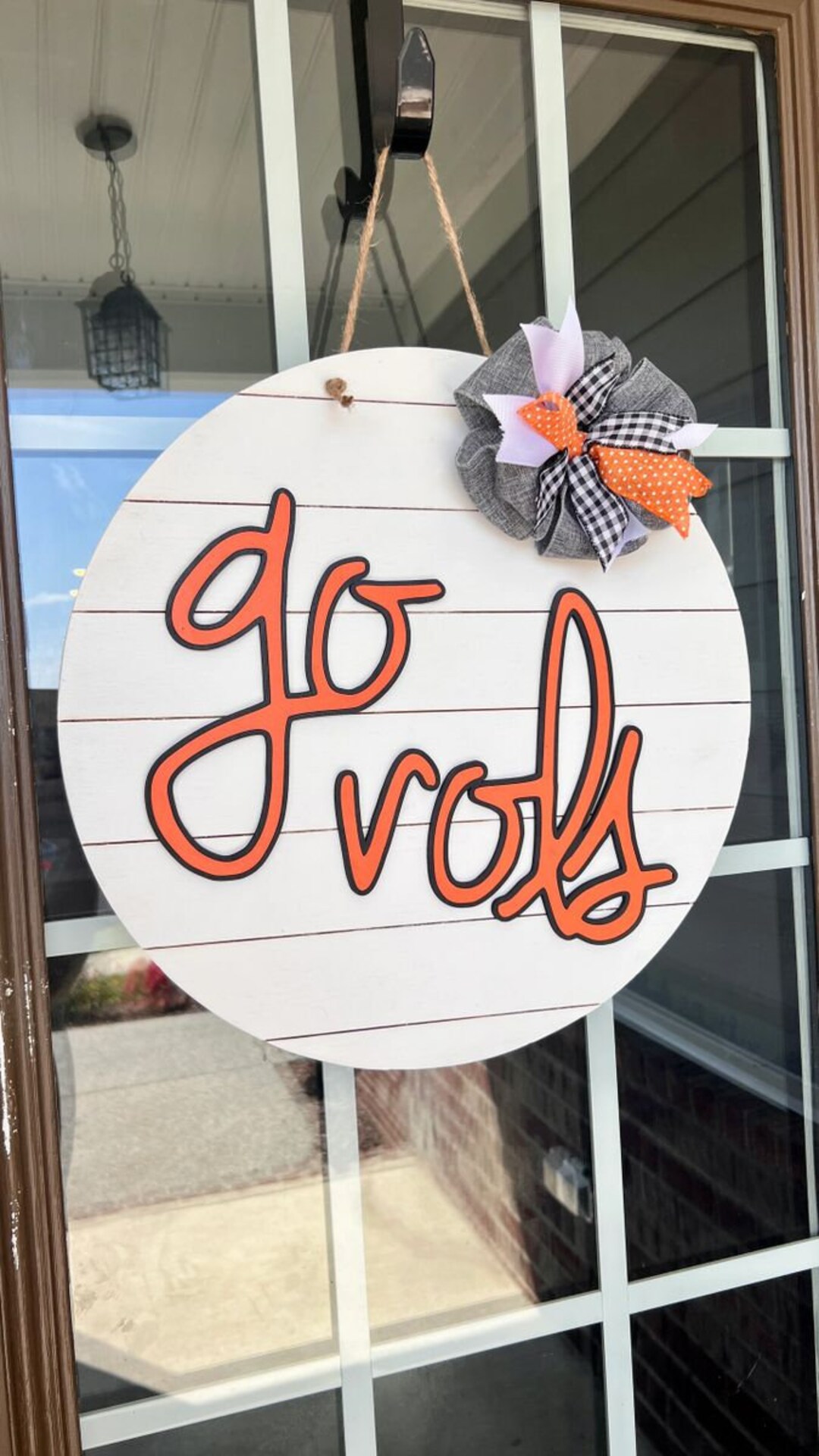 University of Tennessee Go Vols Door Hanger Front Door Decor Tennessee ...
