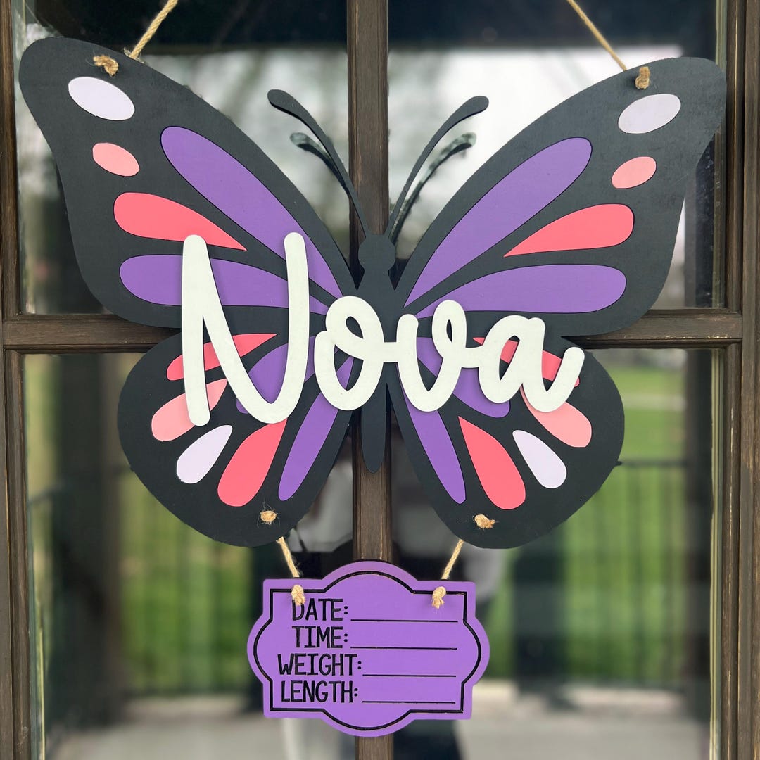 Personalized Buttery Fly Name Sign Nursery Decor - Etsy