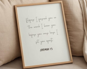Neutral Nursery Bible Verse Print, Faith Based Decor for Nursery, Christian Nursery Wall Art, Christian Kids Art Baby Scripture Prints Verse