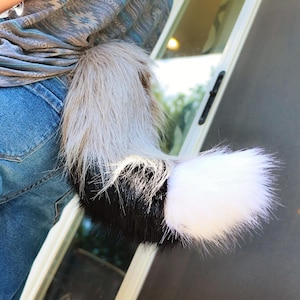 Personalisierte 3-farbige Hundeschwänze! Welpen Kostüm Tail für Canine Furry und Wolf Cosplay!
