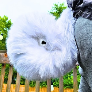 White Husky Tail! White Dog Costume and Wolf Cosplay for Furries Therians and Fursuits! 14 Inches!