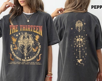 The Thirteen Throne Of Glass Comfort Colors Shirt, We are the Thirteen, From Now Until The Darkness Claims Us, SJM Fan Gift, Manon Blackbeak