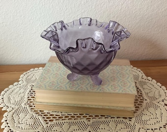 Fenton Art Glass Footed Candy Bowl