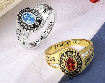 Custom School Class Ring, Jewelry, High School, College