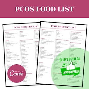 Lista della spesa per PCOS / Lista degli alimenti per PCOS / PCOS / Diabete di tipo 2 / Indice glicemico / Lista degli alimenti stampabile / Lista degli alimenti a basso contenuto di carboidrati
