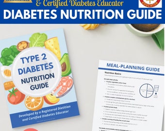 Type 2 Diabetes | Diabetes Food List | Diabetes Log Book | Grocery List | Diabetic Diet | Nutrition Worksheet | Diabetic Meal Plan