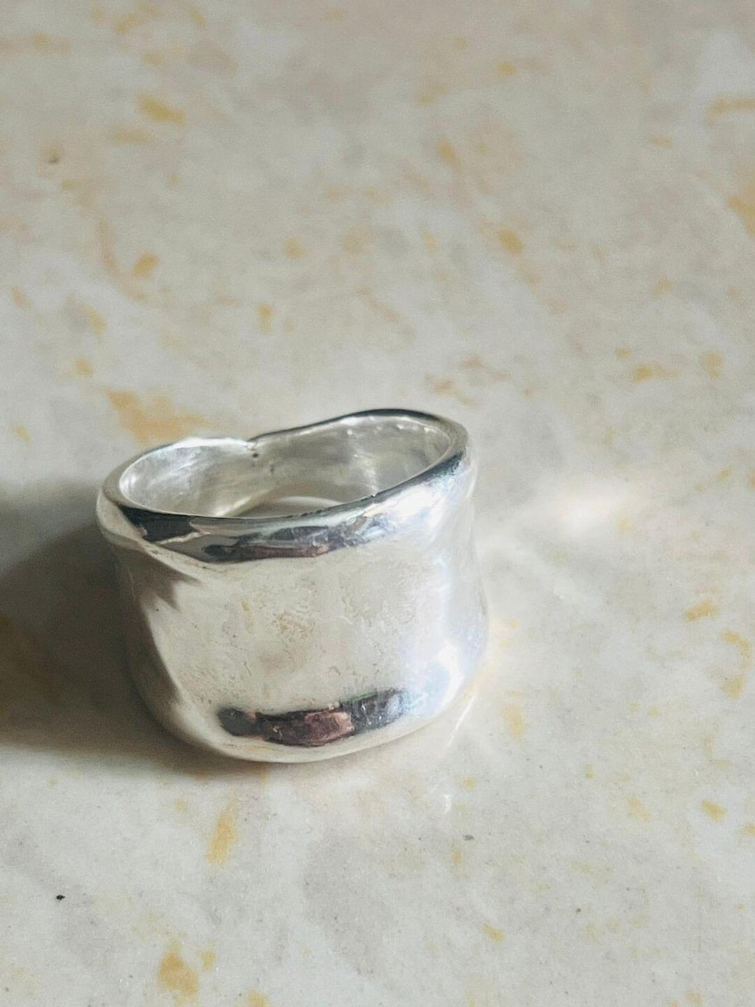 Chunky 925 Sterling Silver Dome Ring: Thick Bold Solid Minimalist Ring ...
