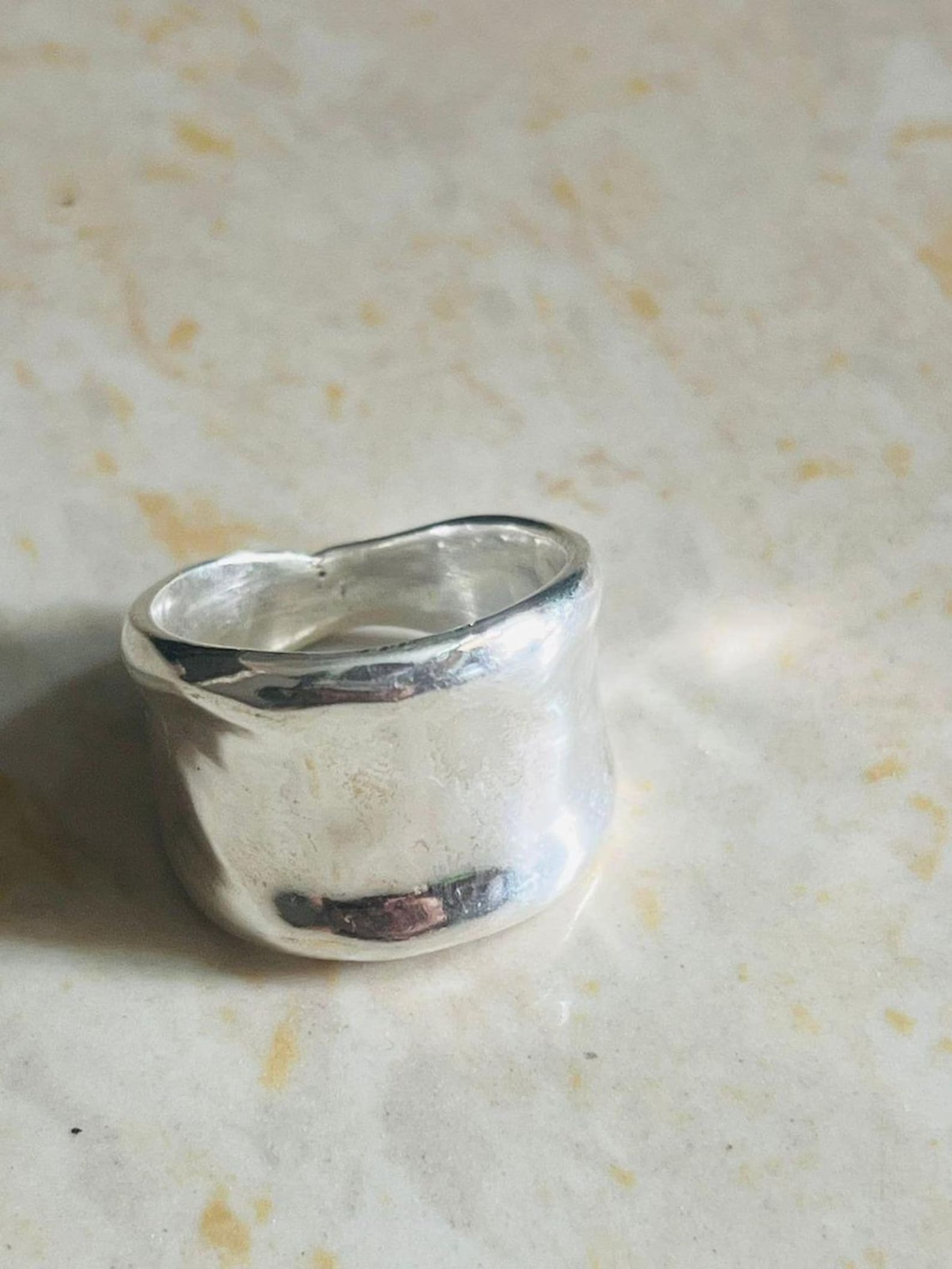 Chunky 925 Sterling Silver Dome Ring: Thick Bold Solid Minimalist Ring ...