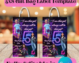 Lay Lay Favor Bags-Custom Gift Chip Bags 5x8 Label-That Girl Lay Lay Party-Printable Favors-Party Bags-Lay Lay- Nickelodeon, Editable Png