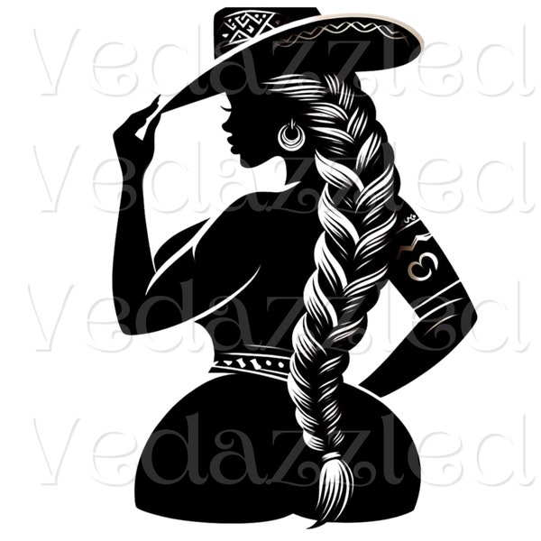 Thick Curvy Cowboy Mudflap Girl png, Cowboy Girl png, Trucker Girl png. Vector Cut file Cricut, Silhouette, Png, Sticker, Decal.