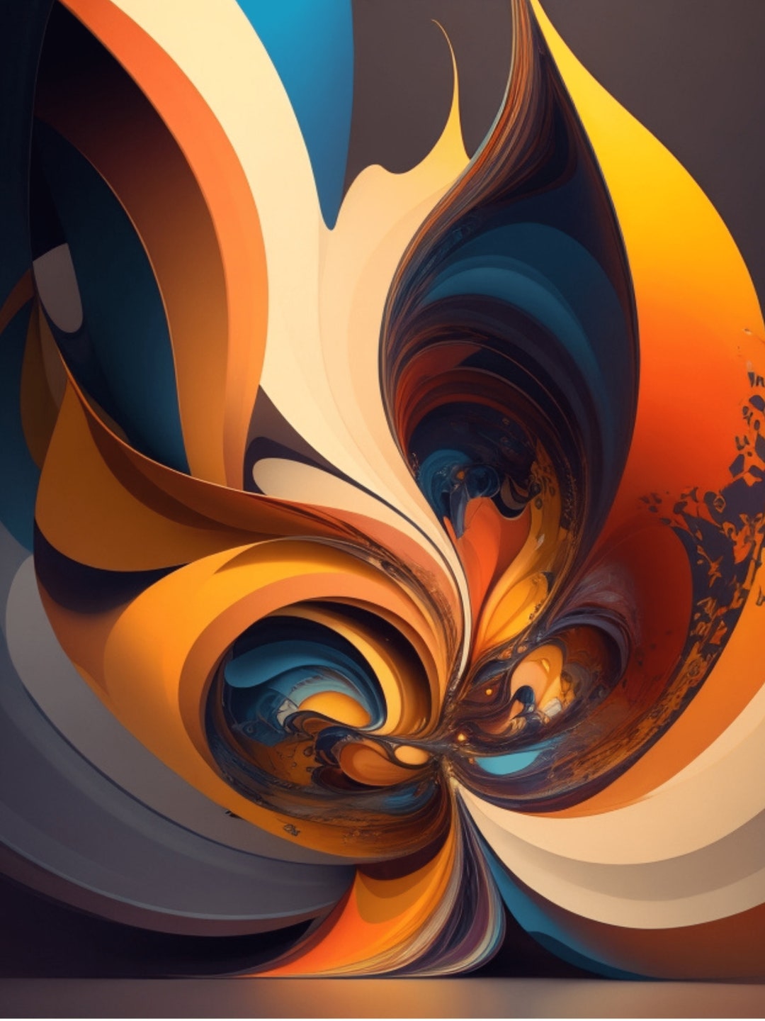 Abstract Art Digital Art Print Wall Art AI Generated AI Etsy