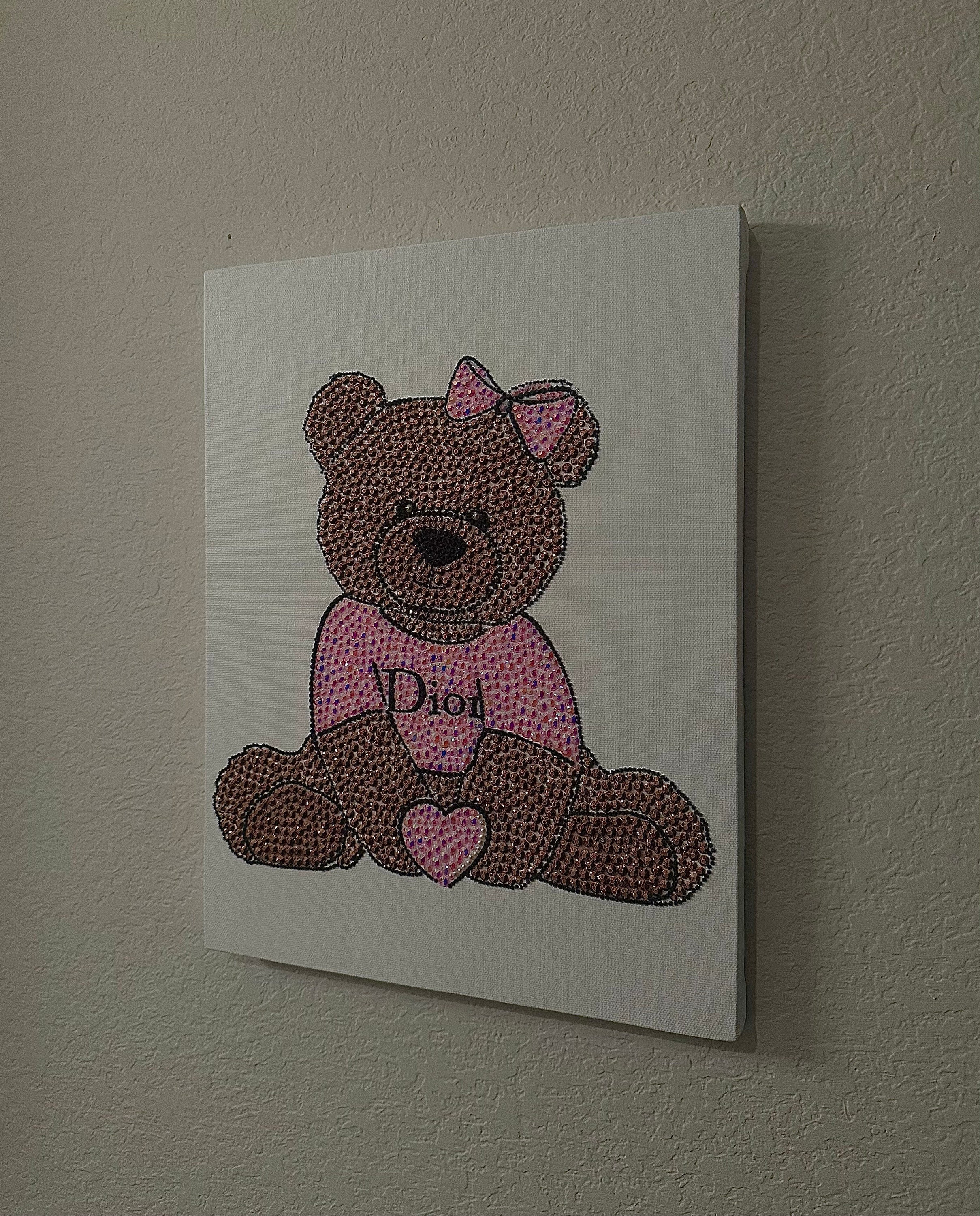 Dior Teddy Bear Bedazzled Canvas - Etsy