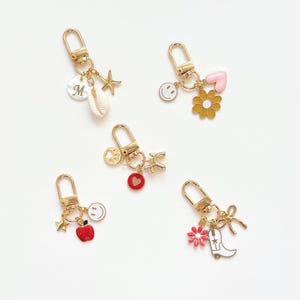 Keychain , Holder Multiple Charm, Holder Ring Luxury Gold Bag Charm, Key Holders Purse Charm, Women Bag Accessories, Gift for her. Charms.