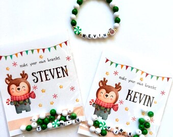 Bracelet Making Kit, Kids Birthday Party Activity, Custom Name Stretch Bracelet Craft Kit, Girls DIY Bracelet Party Favor. Adults and KIDS