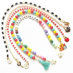 BOOKMARK. bead bookmarks. seed bead bookmarks. charms bookmarks. bookmarks with initials. bookmark with charms. personalized bookmarks.