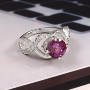 925 Sterling Silver Ring| Alexandrite Ring| Engagement Ring| Bridal Wedding Ring, Alexandrite Silver Ring, Diamond Silver Ring, Promise Ring