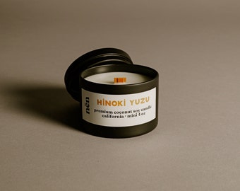 Hinoki Yuzu Candle | Premium Asian-Inspired Scents | Natural & Sustainable | Coconut Soy Wax | Wood Wick