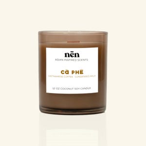 Cà Phê Candle | Vietnamese Coffee Candle | Asian-Inspired Scents | Natural & Sustainable | Coconut Soy Wax | Wood Wick