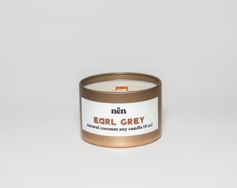 Bergamot Earl Grey Candle | Premium Asian-Inspired Scents | Natural & Non-Toxic | Pet Safe | Coconut Soy Wax | Wood Wick