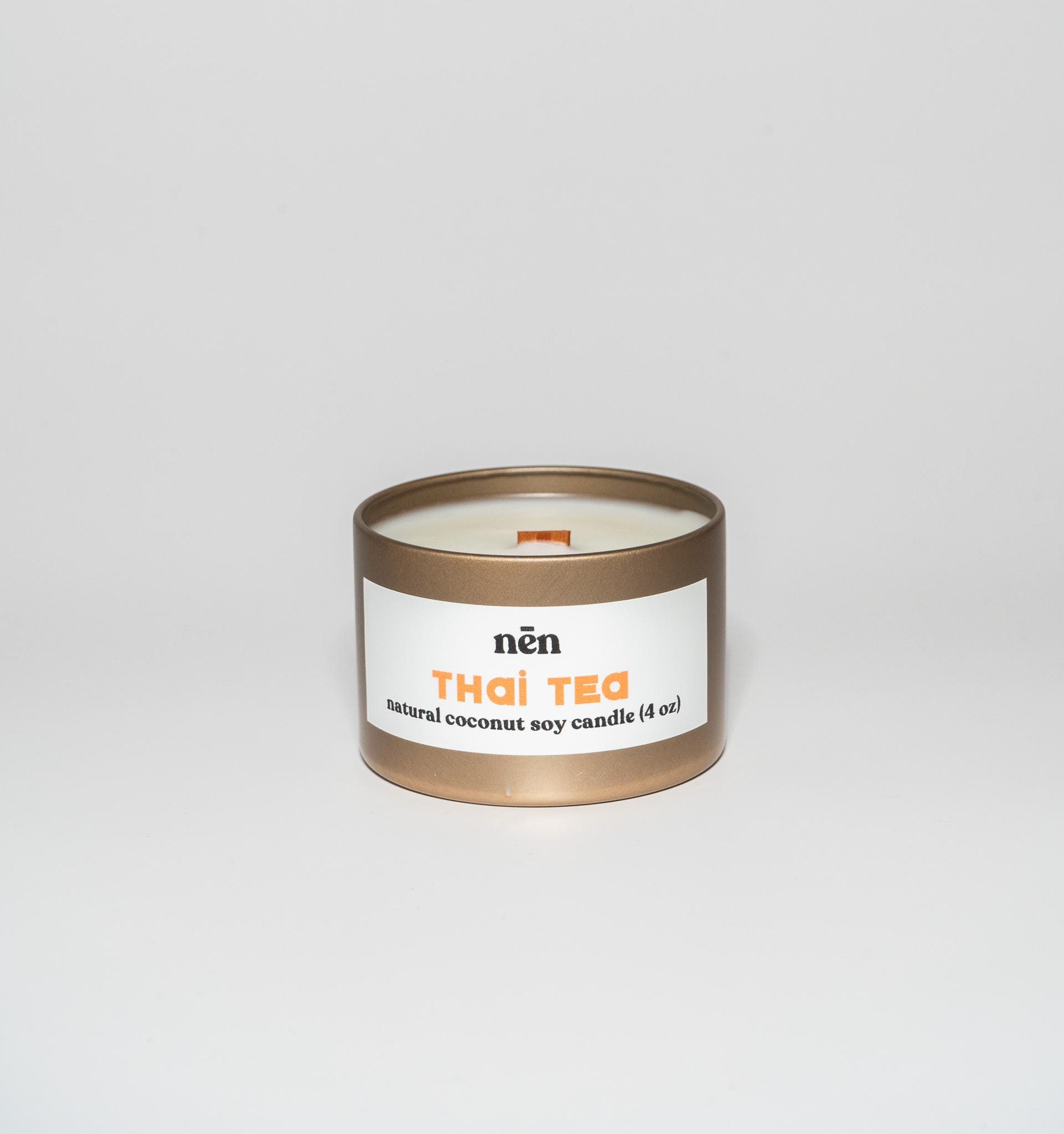Thai Tea Candle | Premium Asian-Inspired Scents | Natural & Non-Toxic | Pet Safe | Coconut Soy Wax | Wood Wick