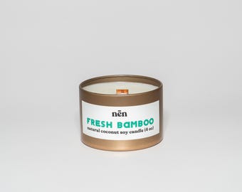 Fresh Bamboo Candle | Premium Asian-Inspired Scents | Natural & Non-Toxic | Pet Safe | Coconut Soy Wax | Wood Wick