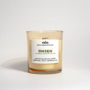 Onsen Candle | Premium Asian-Inspired Scents | Natural & Sustainable | Coconut Soy Wax | Wood Wick
