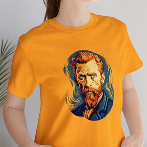 Van Gogh Retro Portrait Tee | Classic Cotton Art Shirt | Unique Artist Gift | T-Shirt for Art Lovers | Vincent Van Gogh Apparel