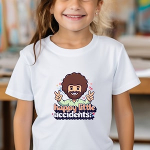 Kids bob ross top shirt
