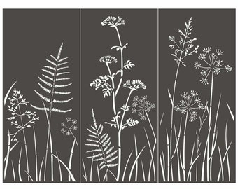 Schermo privacy, giardino, muro privacy, patina, DXF, SVG, file laser, decorazione del giardino,