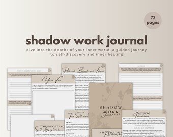 Libro de trabajo del diario de trabajo de sombra digital / Diario de curación / Salud mental / Amor propio, Crecimiento espiritual, Niño interior / Goodnotes