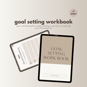 Digital Goal Setting Workbook | Productivity Planner | Goodnotes Planner | Student Goal Planner | Guide to Success | Life Coaching Planner