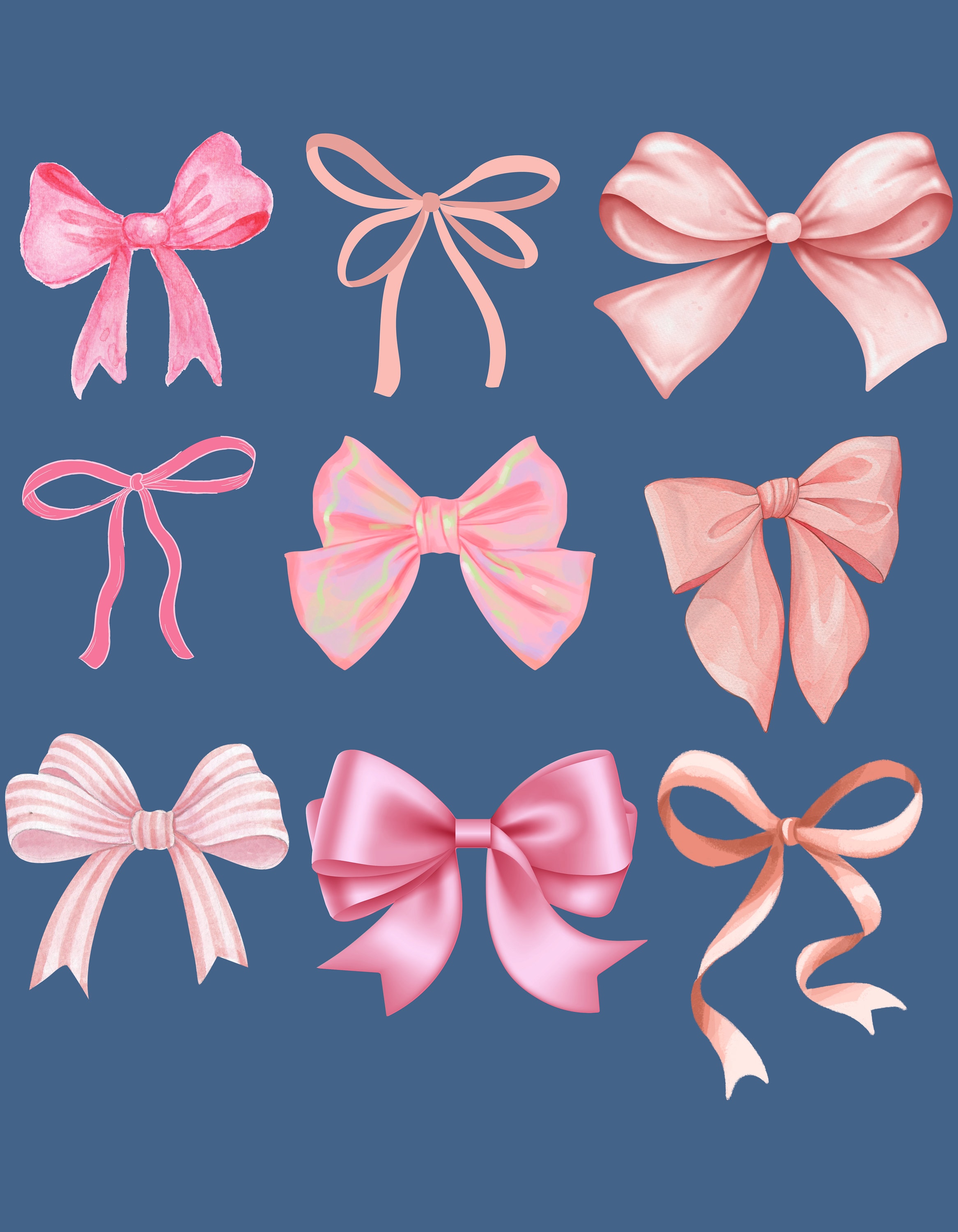 Pink Coquette ribbon bow aesthetic watercolor 36134165 PNG