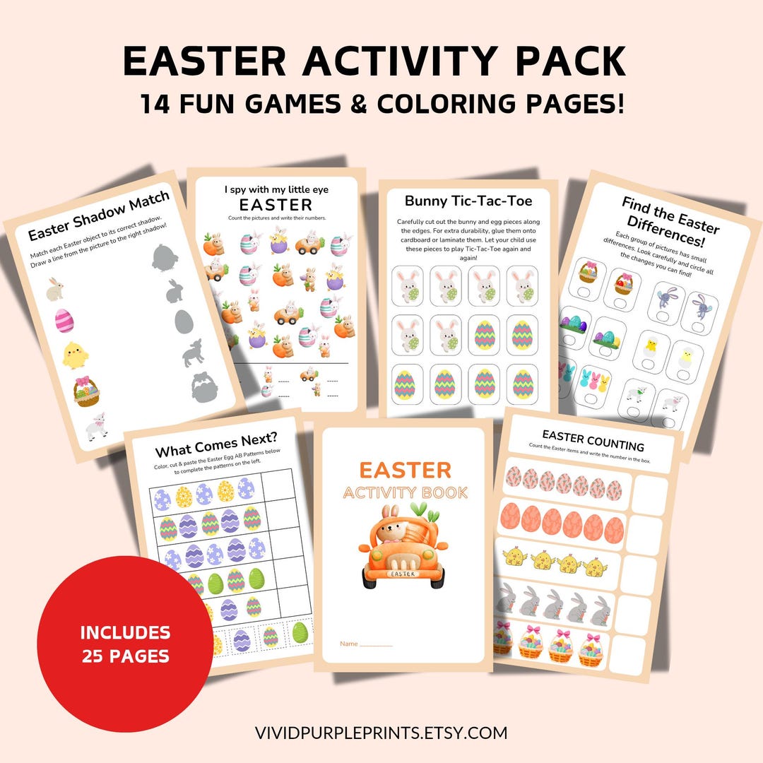 Easter Activity Pack for Kids | 14 Fun Games | Printable Games ...