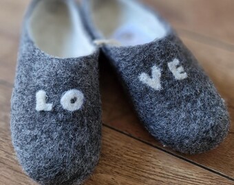 Customizable Felted Wool Slippers – Handmade with Tirol Wool