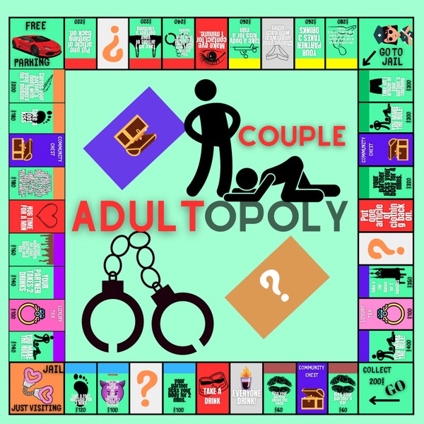 Adult Couple Game Night | Games For Adults | Drinking Games | Couple Game Night | Game For Couples | Board Game | Downloadable | Date Night
