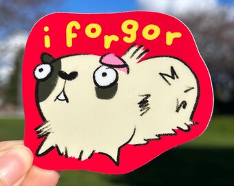 I Forgor Vinyl Sticker | waterproof water bottle decorations, stationary