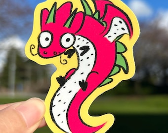 Dragon Fruit Vinyl Sticker | waterproof water bottle decorations, stationary