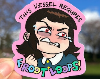 Abaddon Froot Loops Vinyl Sticker | waterproof water bottle decorations, stationary
