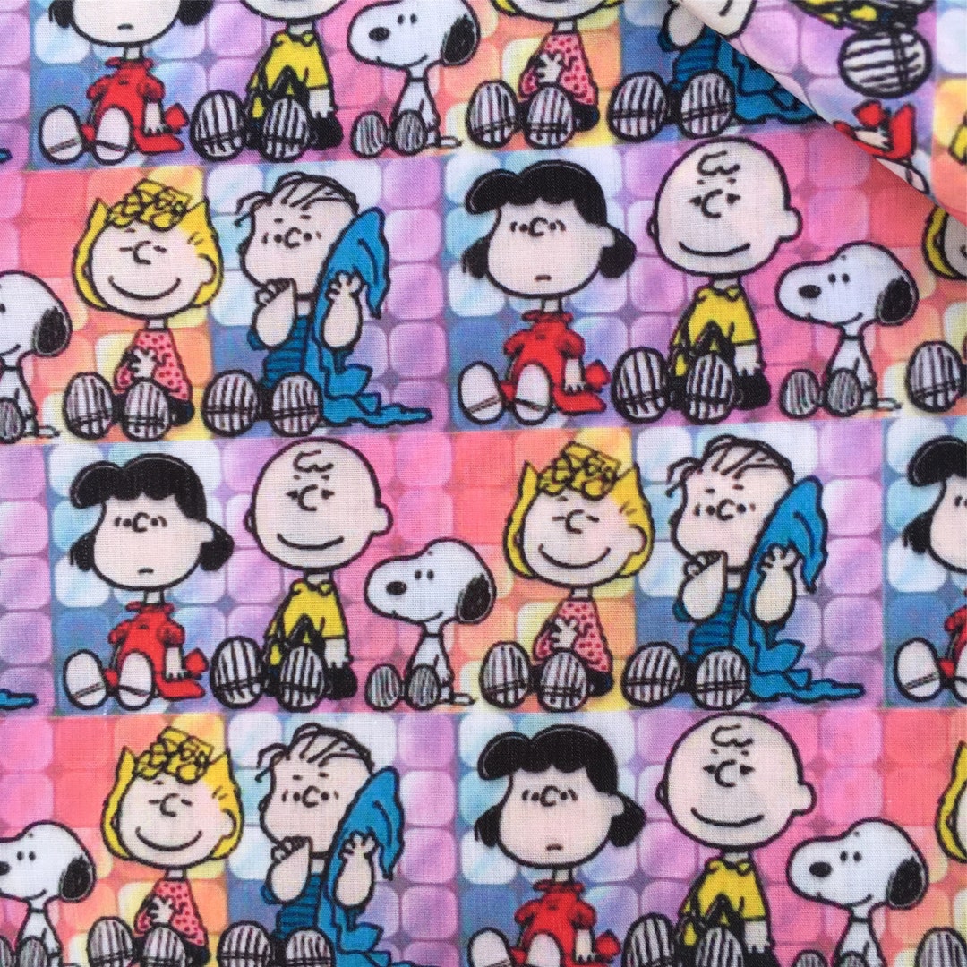 Snoopy Fabric Charlie Brown Fabric Peanuts Fabric Cartoon Etsy