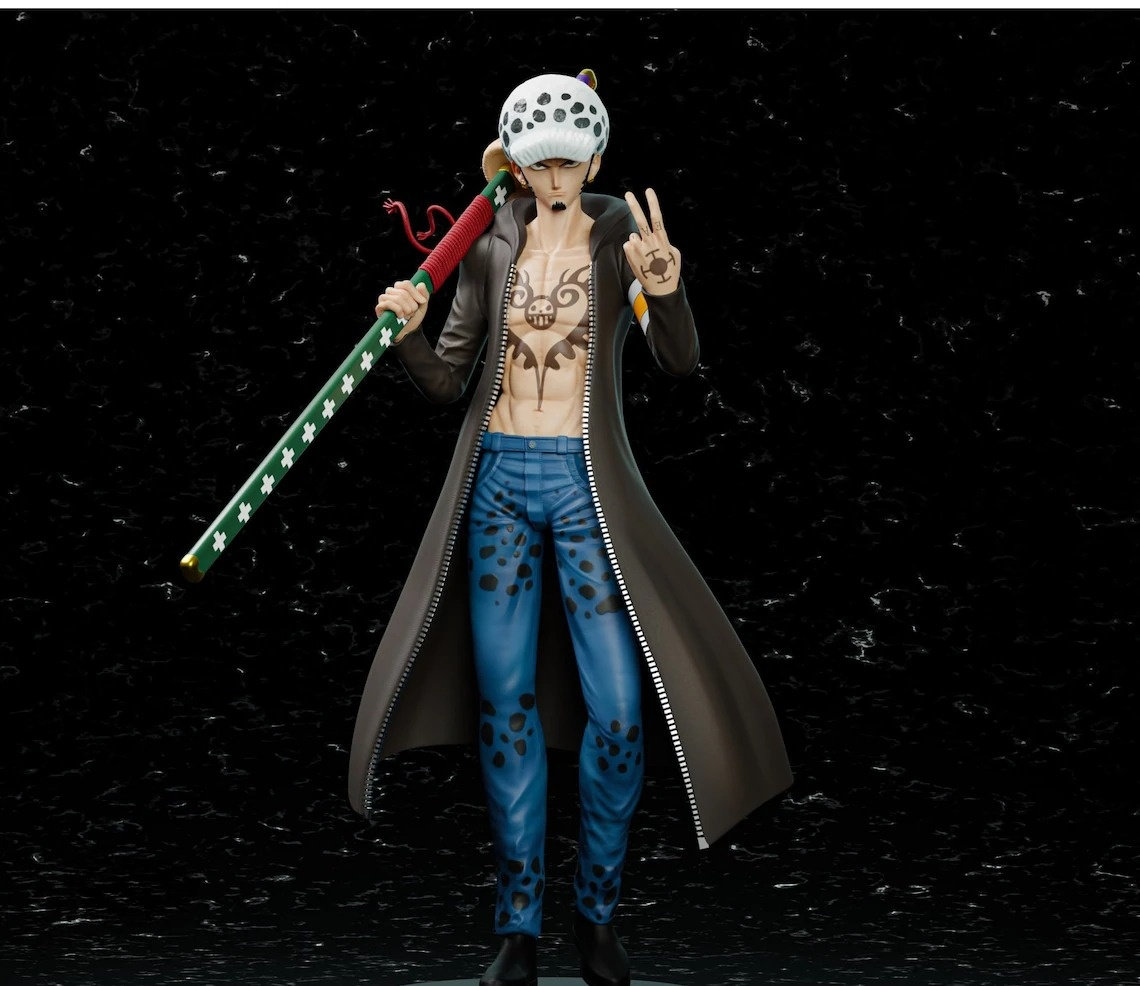  Trafalgar-Law Tattoo Cosplay set +4 pcs Earrings