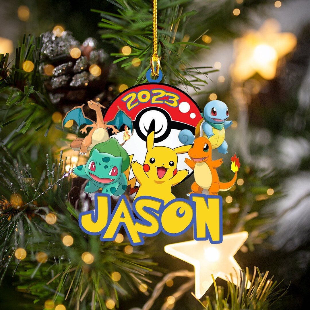 Pokemon Christmas Ornament Pokemon Custom Ornament Christmas Etsy