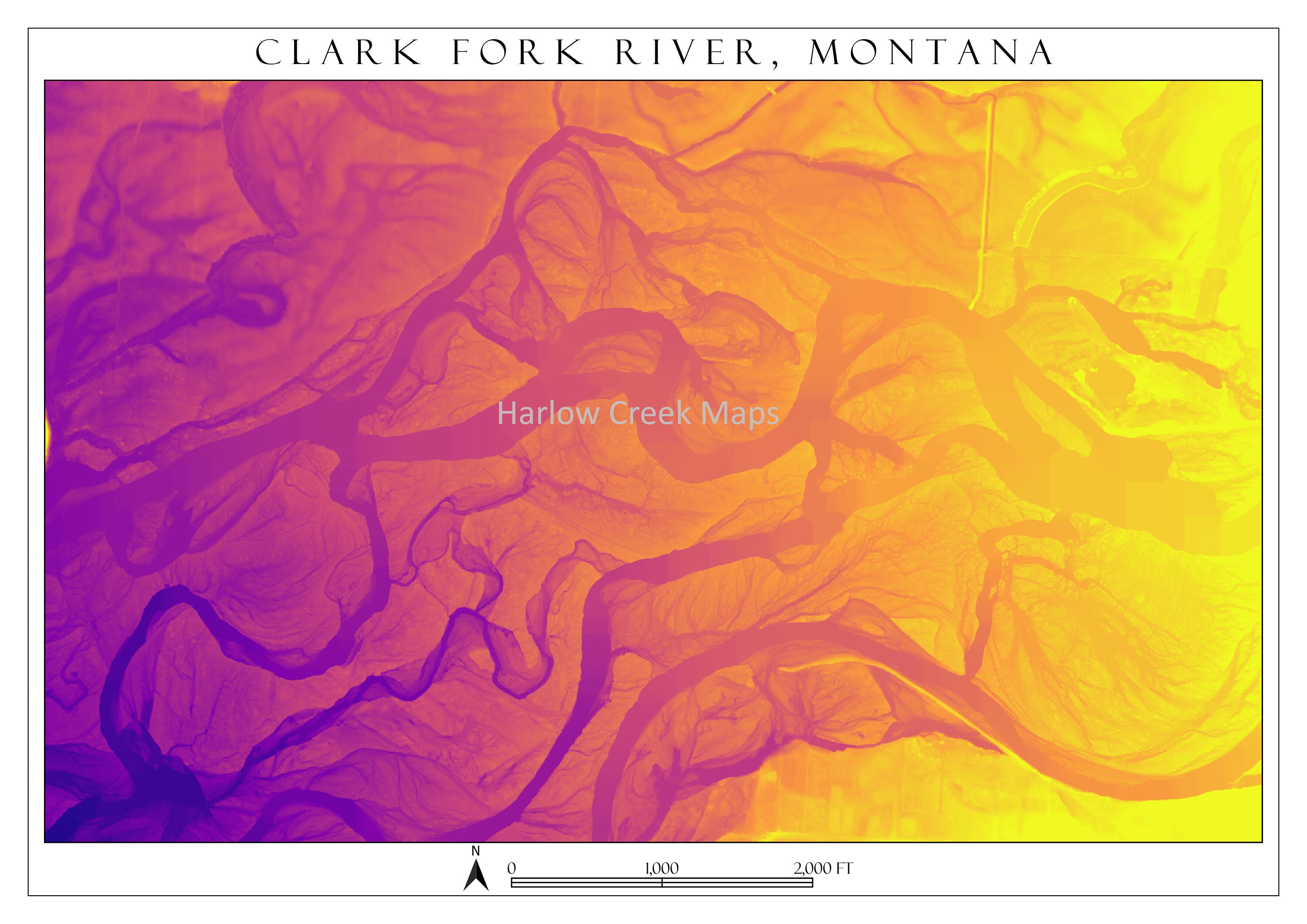 Custom Personalized Historical River Map Print or Digital Download ...