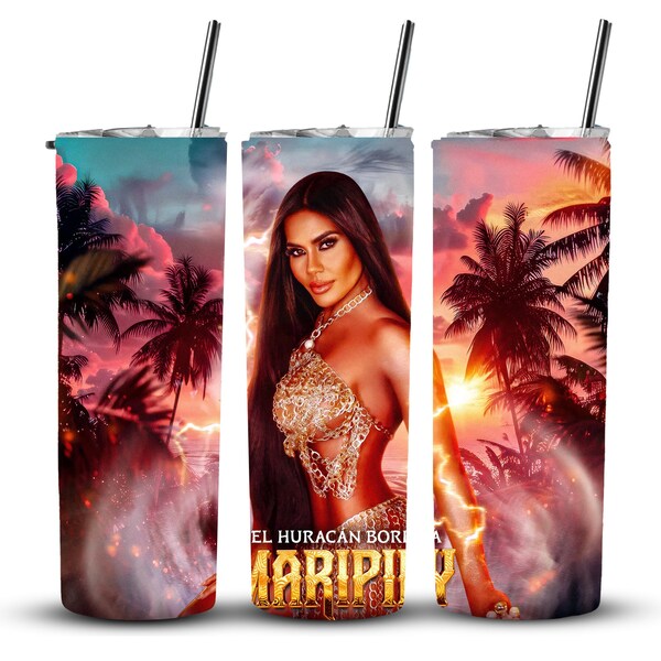 Maripily tumbler wrap design, 20oz tumbler, casa de los famosos, Digital download only