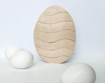 Ei-Puzzle aus Holz, handgefertigtes Montessori-Staplerspielzeug