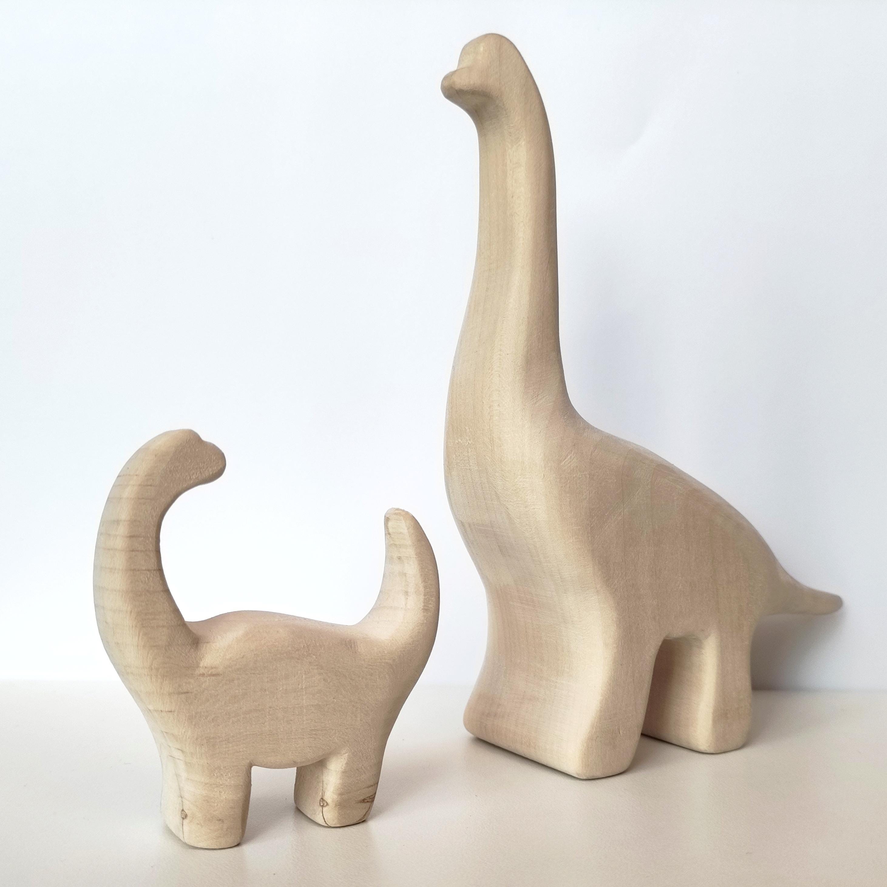 Wooden Dinosaur Toy Waldorf Figurine Montessori Toy Gift for Children Nurseru Jurassic Decoration Gift for Birthday Easter Christmas Present