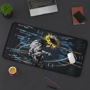 Programmer Deskmat | Java Python Code Mouse Pad | Developer Office Desk Mat | Neoprene Coding Accessory | Software Engineer Gift image 6