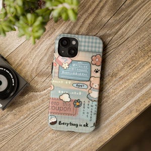 Cute Bear iPhone Case | Kawaii Teddy Phone Cover | Adorable Animal Case | Protective Glossy | Wireless Ready | Gift for Her